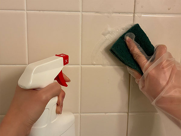 シャワー室カビ取りの写真