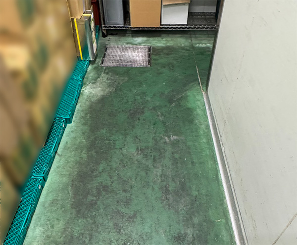 床クリーニング前